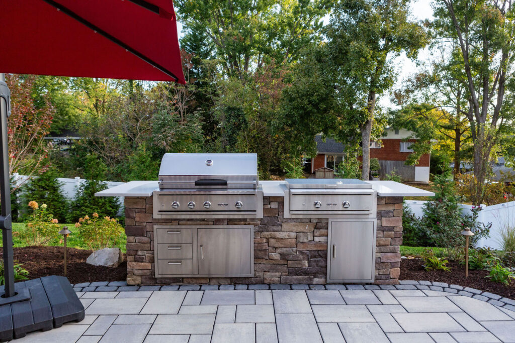 built in outdoor grill