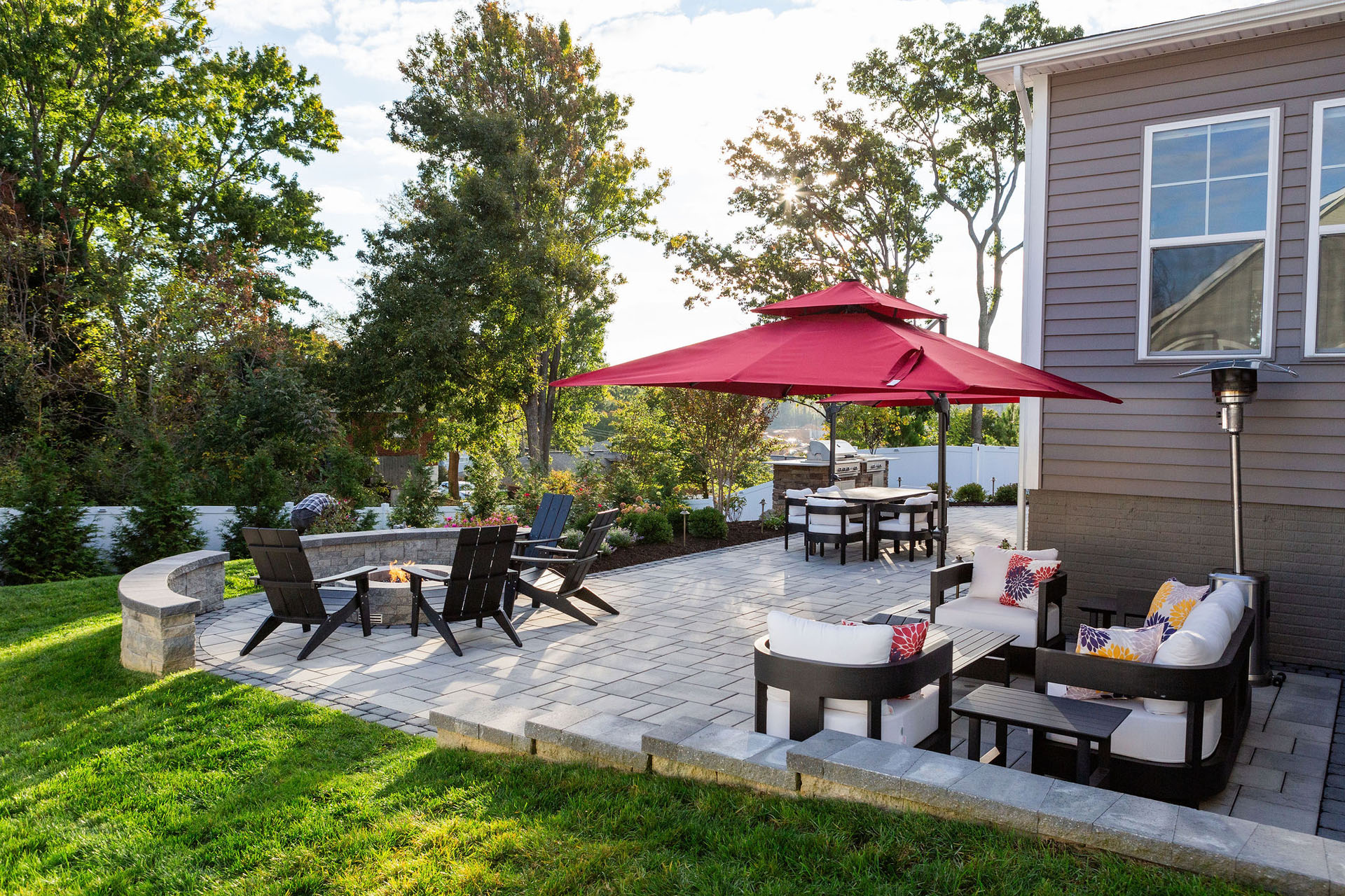 renovated backyard space