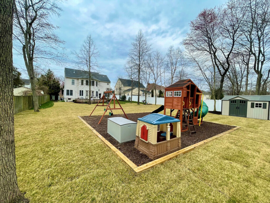playground in the back yard